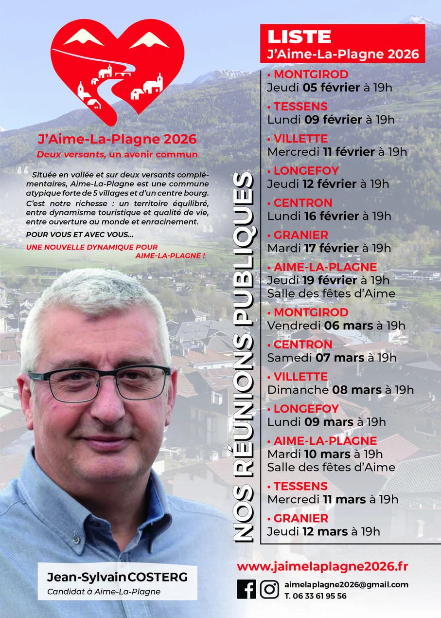 Programme des réunions publiques